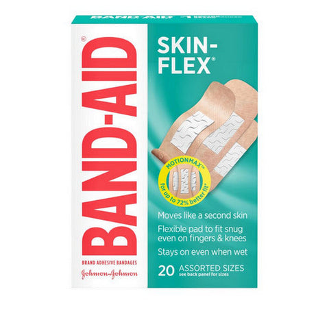 Band-Aid, Skin-Flex Adhesive Bandages Assorted Sizes, 20 Each Band-Aid