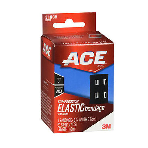 Ace, Compression Elastic Bandage With Clips 3 Inch, 1 Each Ace