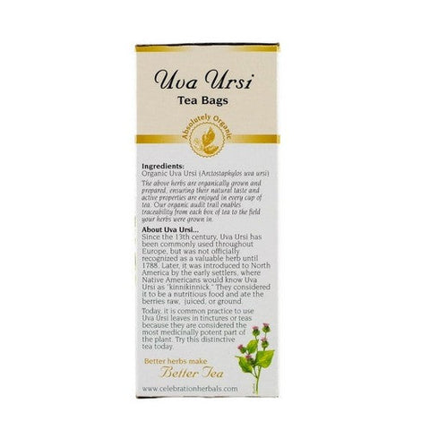 Celebration Herbals, Organic Uva Ursi Tea, 24 Bags Celebration Herbals