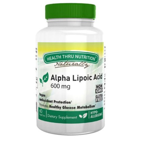 Health Thru Nutrition, Alpha Lipoic, 600 mg 60 Vegi Caps Health Thru Nutrition