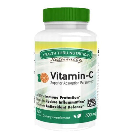 Health Thru Nutrition, Vitamin C 500 mg Pureway C, 60 Vegi Caps Health Thru Nutrition