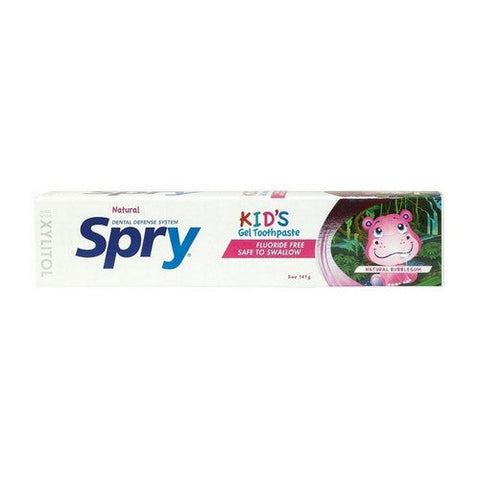 Spry, Spry Kids Gel Toothpaste Fluoride Free Bubblegum, 5 Oz Spry
