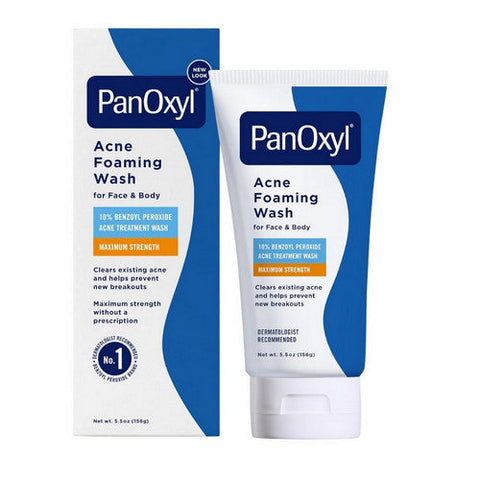 Panoxyl, Benzoyl Peroxide 10% Acne Foaming Wash Maximum Strength, 5.5 Oz Panoxyl