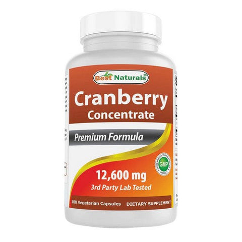 Best Naturals, Cranberry Concentrate, 12600 mg, 180 Veg Caps Best Naturals