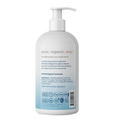 Shoosha, Sensitive Skin Organic Baby Wash & Shampoo, Unscented 8.5 Oz Shoosha