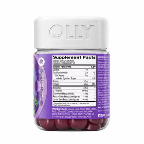 Olly, Restful Sleep Blueberry Zen, 0, 50 Gummies Olly