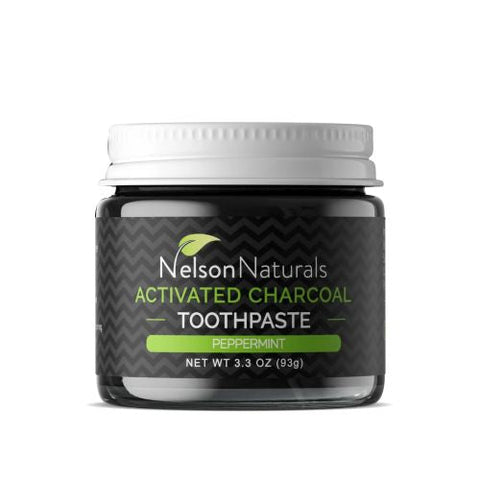 Nelson Naturals, Activated Charcoal Toothpaste Peppermint, 3.3 Oz Nelson Naturals