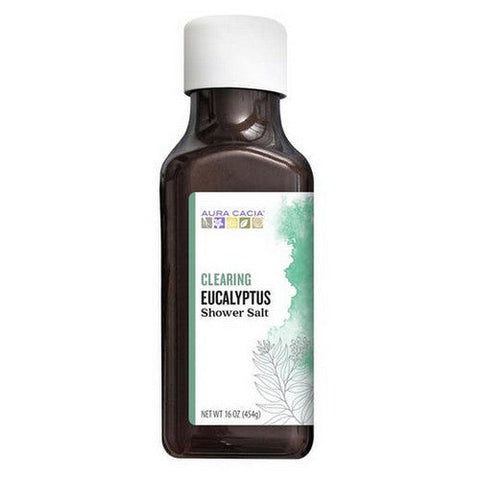 Aura Cacia, Shower Salt, Clearing Eucalyptus 16 Oz Aura Cacia
