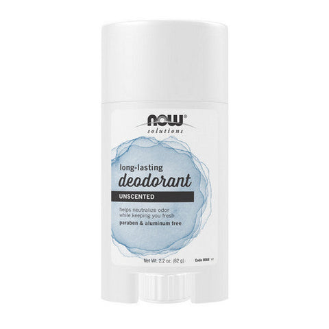 Now Foods, Long Lasting Deodorant Stick, Unscented 2.2 Oz