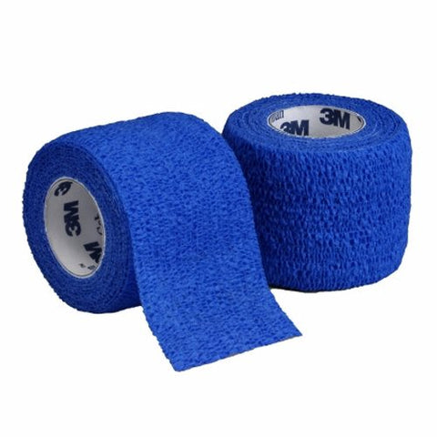 3M, Cohesive Bandage 3M Coban 3 Inch X 5 Yard Standard Compression Self-adherent Closure Blue NonSterile, Count of 1 3M