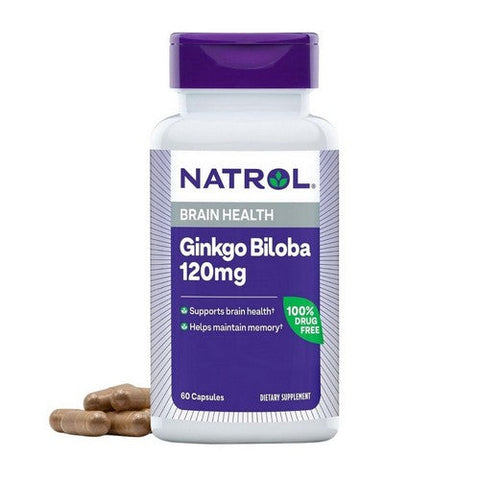 Natrol, Brain Health Ginkgo Biloba, 120 MG, 60 Capsules Natrol
