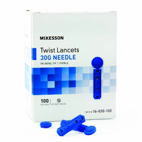 McKesson, Twist Top Lancet Needle 1.8 mm Depth 30 Gauge, Box Of 1 McKesson