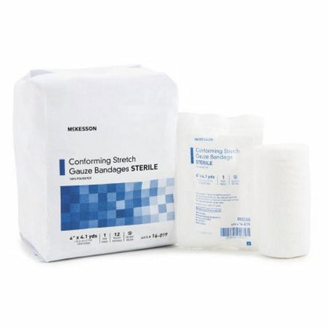 McKesson, Conforming Stretch Gauze Bandages Sterile  4 In X 4 1/10 Yard, 1 Roll McKesson