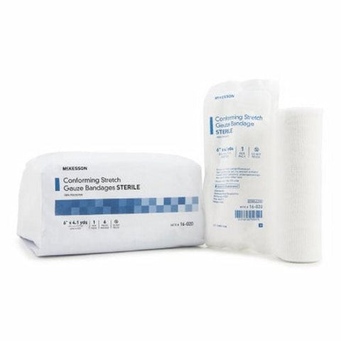 McKesson, Conforming Bandage McKesson Polyester 6 Inch X 4-1/10 Yard Roll Shape Sterile, Case Of 8 McKesson