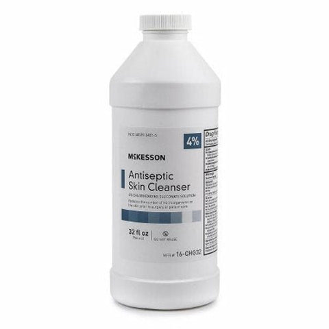 McKesson, Antiseptic Skin Cleanser McKesson 32 oz. Bottle 4% Strength CHG (Chlorhexidine Gluconate) / Isopropy, 32 Oz McKesson