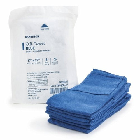 McKesson, Operating Room Disposable Towels Blue, 1 Pack McKesson