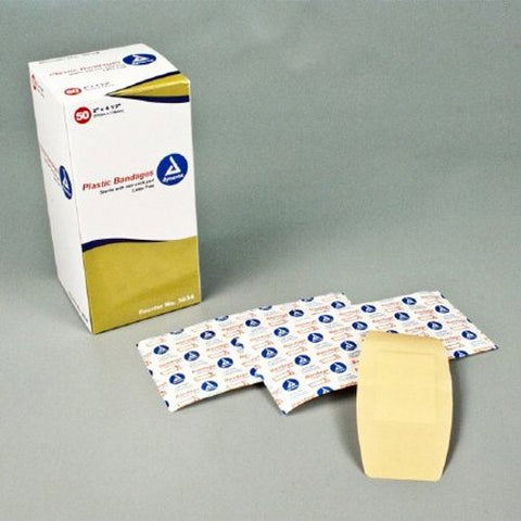 Dynarex, Adhesive Strip Dynarex 2 X 4-1/2 Inch Plastic Rectangle Tan Sterile, Box Of 50 Dynarex