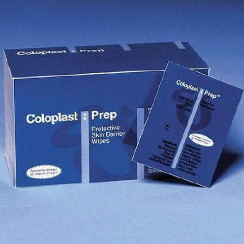 Coloplast, Skin Barrier Wipe Prep Isopropyl Alcohol Individual Packet NonSterile, Box Of 54 Coloplast