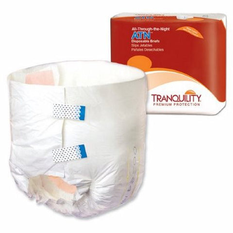 Tranquility, Unisex Adult Incontinence Brief Tranquility ATN Tab Closure Large, Count of 12 Tranquility
