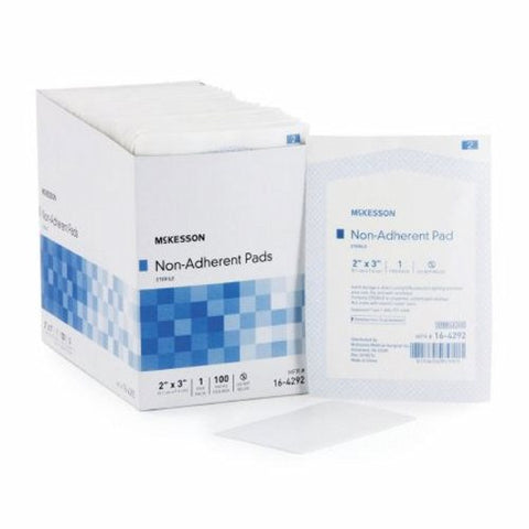 McKesson, Non-Adherent Dressing McKesson Nylon / Polyester Blend 2 X 3 Inch Sterile, Box Of 100 McKesson