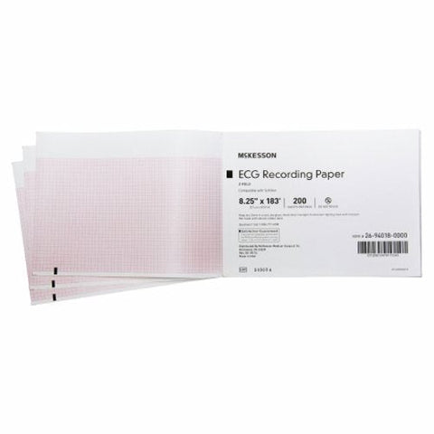 McKesson, ECG Recording Paper McKesson 8-1/4 Inch X 183 Foot Z-Fold, Pack Of 200 McKesson