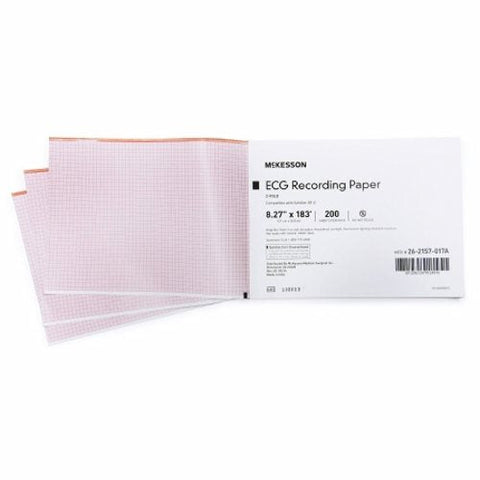 McKesson, ECG Recording Paper McKesson 8.27 Inch X 183 Foot Z-Fold, Pack Of 200 McKesson