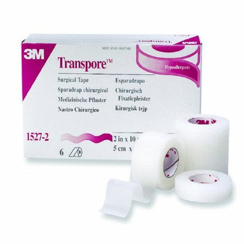 3M, Medical Tape 3M Transpore Water Resistant Plastic 3 Inch X 10 Yard Transparent NonSterile, Case Of 10 3M