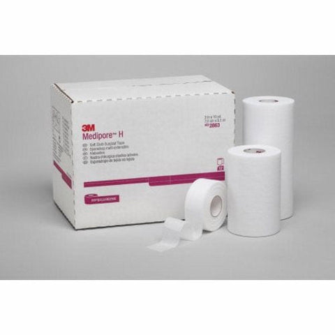 3M, Perforated Medical Tape Medipore H White 1 Inch X 10 Yard Soft Cloth NonSterile, Pack Of 2 3M