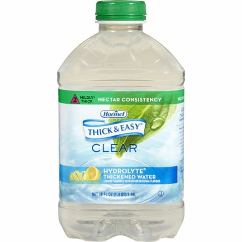 Hormel, Thickened Water Thick & Easy  Hydrolyte Container Bottle Lemon Flavor Ready to Use Nectar Co, Count of 6 Hormel