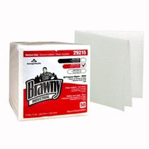 Georgia Pacific, Task Wipe Brawny Industrial  Medium Duty White NonSterile Airlaid Bonded Cellulose 13 X 13 Inch Reus, Count of 16 Georgia Pacific