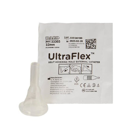 Bard, Male External Catheter UltraFlex Self-Adhesive Band Silicone Intermediate, 1 Each Bard