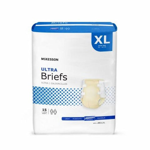 McKesson, Unisex Adult Incontinence Brief McKesson Ultra Tab Closure X-Large Disposable Heavy Absorbency, Count of 1 McKesson