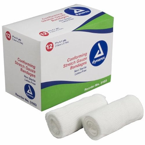 Dynarex, Conforming Bandage, Case Of 8 Dynarex