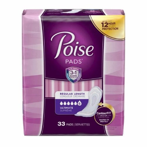 Poise, Bladder Control Pad Poise  3-1/2 X 16 Inch, Pack Of 33 Poise