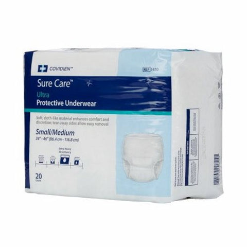 Cardinal, Unisex Adult Absorbent Underwear, Count of 20 Cardinal