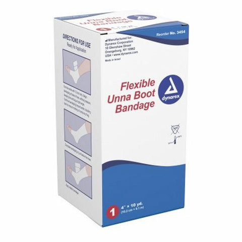 Dynarex, Unna Boot Dynarex  4 Inch X 10 Yard Gauze Zinc Oxide NonSterile, Count of 12 Dynarex