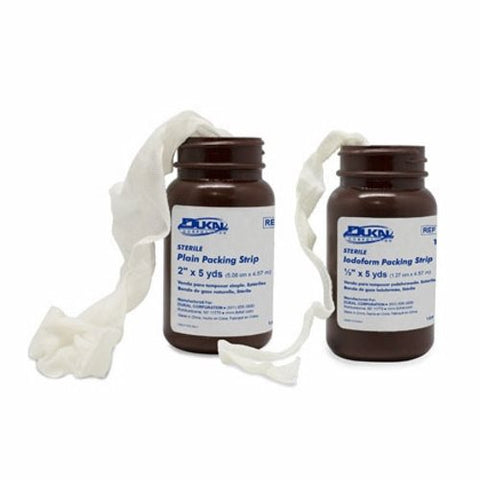 Dukal, Wound Packing Strip Dukal Antiseptic Gauze Iodoform Small 1/4 Inch X 5 Yard Sterile, Box Of 12 Dukal