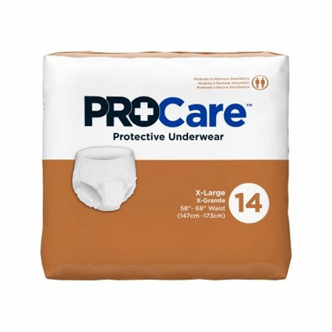 First Quality, Unisex Adult Absorbent Underwear Pull On with Tear Away Seams X-Large Disposable Moderate Absorbency, Count of 14 First Quality