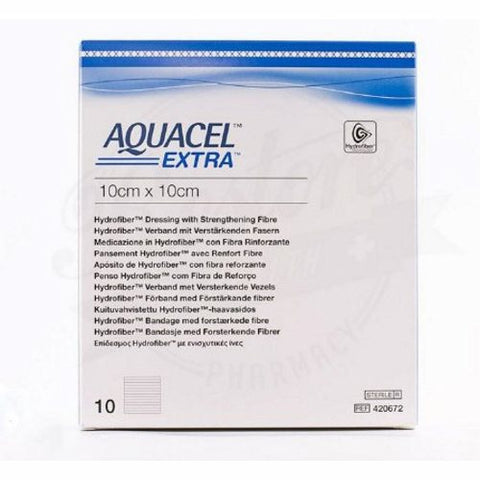 Convatec, Hydrofiber Dressing Aquacel  Extra Hydrofiber (Sodium Carboxymethylcellulose) 6 X 6 Inch, Box Of 5 Convatec