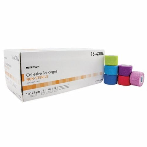 McKesson, Cohesive Bandage 1-1/2 Inch X 5 Yard Self-adherent Closure 16-4304, Count of 48 McKesson