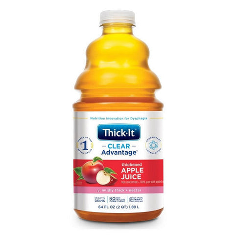 Thick-It, Thickened Beverage Thick-It  AquaCareH2O  64 oz. Container Bottle Apple Flavor Ready to Use Nectar C, Count of 4 Thick-It