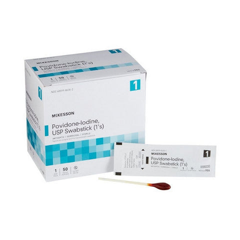 McKesson, Impregnated Swabstick McKesson 1 Pack Individual Packet 10% Strength Povidone-Iodine, Case Of 10 McKesson