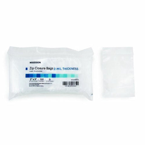 McKesson, Zip Closure Bag McKesson 2 X 3 Inch Polyethylene Clear, Count of 120 McKesson