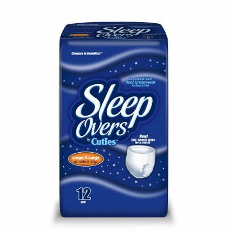 First Quality, Unisex Youth Absorbent Underwear Sleep Overs Pull On with Tear Away Seams Large And X-Large Disposable Heavy Absorbency, Case Of 4 First Quality