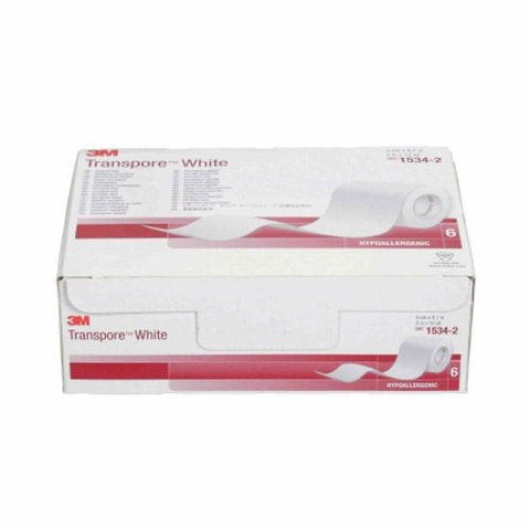 3M, Medical Tape Transpore White 2 Inch X 10 Yard Plastic NonSterile, Count of 1 3M