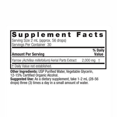 Nature's Answer, Yarrow Flowers Low Alcohol, 2000 Mg, 2 Oz Nature's Answer