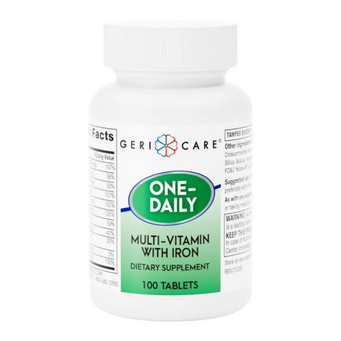 McKesson, Multivitamin Supplement with Minerals Geri-Care Vitamin A, Ascorbic Acid, Vitamin D-3, Thiamin, Ribo, Count of 1 McKesson
