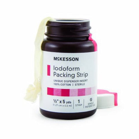 McKesson, Wound Packing Strip Iodoform 1/2 Inch X 5 Yard Sterile Antiseptic, Count of 1 McKesson