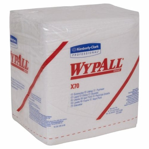 Kimberly Clark, Task Wipe WypAll X70 Heavy Duty White NonSterile Cellulose / Polypropylene 12 X 12-1/2 Inch Reusable, Count of 912 Kimberly Clark