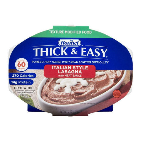 Hormel, Thickened Food Tray Italian Style Beef Lasagna Flavor 160744, Count of 7 Hormel